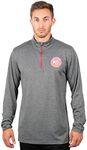 Ultra Game Men's NBA Quarter Zip Long Sleeve Pullover T-Shirt