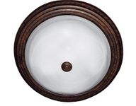 Yosemite Home Decor JK103-16DB Belen 3-Light 16-Inch Ceiling Flush Mount, Dark Brown Frame