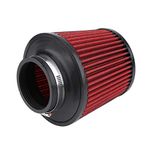 Ymiko Universal Car Air Filter High Flow Inlet Air Intake Round Cone Air Filter Cleaner Clamp-On Engine Air Filter (76mm)