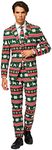 OppoSuits Fun Ugly Christmas Costumes for Men - Complete Xmas Suit: Includes Jacket, Pants and Tie