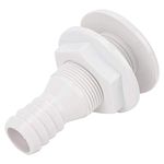 Alomejor Boat Marine Yacht Drain Vent Plastic Thru-Hull Bilge Pump Drain Vent Hose Fitting for Boats Accessory(3/4 Inch)