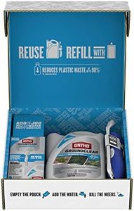 Ortho GroundClear Weed & Grass Killer Super Concentrate, with Empty Reusable Bottle, Comfort Wand & 2-5 oz Refill Pouches