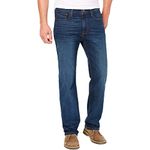 Tommy Hilfiger Men’s Relaxed Fit Stretch Jeans, Dark Wash, 36W x 32L