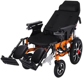 20Miles Long Travel Range,Lightweight Reclining Electric Wheelchair for Adults,All Terrain Foldable Intelligent Motorized Wheelchair,Power Reclining Wheelchair for Travel and Daily Use(Wider 21")