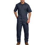 Dickies Men's Short-Sleeve Coverall, Dark Navy V1, Large Short