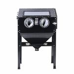 220L Heavy Duty Sand Blasting Cabinet Sand Blaster Abrasive Grit Shot Blast with LED Light