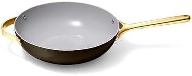 Caraway Non-Stick Stir Fry Pan - 12” Wok-Inspired Pan - Free From Forever Chemicals - High-Sloped Walls - Stainless Steel Handles - Black