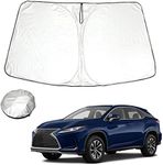 Foldable Windshield Sun Shade Compatible with Lexus RX 2024 2023 2022 2021 2020 2019 2018 2017 2016,Front Window Lexus RX Sunshade Sun Visor Cover Blocks UV Rays Keep Your Car Cooler