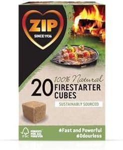 ZIP 100% Natural Cubes for Outdoor and Indoor Powerful Natural Wood and Waxes Odorless Fast Light Long Burn Fire Starter for BBQ, Grilling, Camping, Hunting, Fishing, Firepit, Fireplace, Stove 20pk