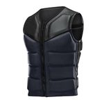 ZOOMELLA Life Jackets Water Sports Kayak Survival Flotation Life Vest Black XL Sporting Goods | Water Sports | Swimwear & Safety | Life Jackets & Preservers