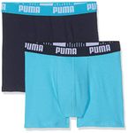 Puma Boy's Basic Boxer 2p Swim Trunks, (Bright Blue 789), 15-16 Years (Size: 176) (Pack of 2)