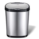 DOLPHY 42 Ltr Infrared Touchless Stainless Steel Motion-Sensor Garbage Bin, Perfect for Home, Kitchen, Office,