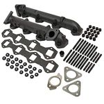 BD Diesel 1043007 Exhaust Manifold Kit Incl. Manifold/Cross Over Tube/EGR Port High Temp Black Coated Exhaust Manifold Kit