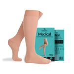 Healthshine Class 2 Medical Compression Stocking Knee Length | Soothing Relief for Swollen, Tired Legs | Varicose Vein Socks for Men & Women | Pocket-Friendly in Medium Size | CE, ISO Certified