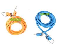 Gellon 2 Piece 6 Feet Long Bungee Cord with Steel Hook Stretched Up to 9 Feet/Shock Cord Luggage Tying Rope (pack of 2)