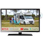 SYLVOX 27 inch Small Smart TV with DVD Player Built in, 1080P Android Caravan TV with Google Play, Voice Assistant, HiFi Speaker, DVB-T2/C/S2, Seismic Design 12V TV for Motorhomes, Caravans, Campervan