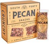 South 40 Snacks Pecan Bar, Extra Crunchy Nut Snack Bar, Simple Ingredients, Honey and Sugar, Delicious Healthy Whole Pecans Nut Clusters, Individually Wrapped, 2g Protein (40g Bar, Pack of 12)