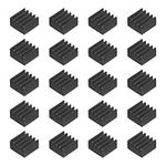 sourcing map 20Pcs 9x9x5mm Heatsink Aluminum Radiator Heat Sink Cooling with Fixed Sticker for Chip CPU, Power Transistor, FET, IC, Power Amplifier,Black