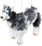 Artisan Owl Siberian Husky Dog Marionette Yarn Puppet