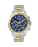 BOSS Men's Quartz Watch with Stainless Steel Strap, Two Tone, 22 (Model: 1513767), Two Tone, Quartz Watch