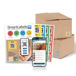 QR Code Smart Labels | Color Coded Scannable Stickers for Storage Bins, Moving Containers & Organization | Pack and Track Inventory on iOS & Android App | Pack of 48 (Original)