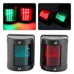 Mutuer LED Boat Navigation Lights, Pair of IP66 Red Green LED Navigation Warning Light for Marine Boat Yacht 12V