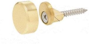 CRL Polished Brass Round Mirror Clips - Set