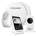 New Babysense Baby Video and Movement Monitor - Models: Babysense 7 + V24R- Bundle Pack - 2 in 1