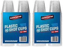 100 Plastic Shot Glasses - Multi Us