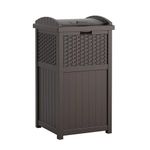 Suncast GHW1732 Resin Wicker Trash Hideaway