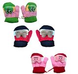 Gilli Shopee Baby Boy & Baby Girl Winter Warm Woolen Hand Gloves/Mittens For Babies 0-12 Months Multi Pack of 3