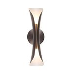 Tubicen Art Deco Wall Sconce, Dimmable Sconces Wall Lighting Indoor, 15.7" H Modern Up Down Wall Lights for Living Room Bedroom Home Theater, E12 Base