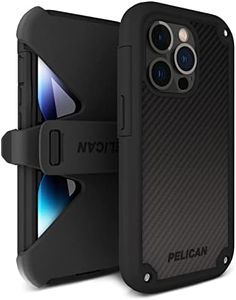 Pelican Shield Case Plus Holster for iPhone 13 Pro, Black Kevlar