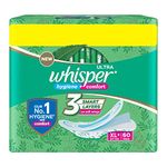 Whisper Ultra Clean Sanitary XL Plus Pads - 15 Count (3+1 Free)