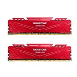 【DDR4 RAM】 GIGASTONE Game PRO 16GB Kit (2x8GB) DDR4 3200MHz PC4-25600 CL 16-18-18-40 Intel XMP 2.0 AMD Ryzen 1.35V UDIMM 288 Pin Unbuffered Non ECC High Performance Gaming Desktop Memory - Red