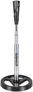 SPOYNAL Portable Batting Tee, Adjustable Tee for Baseball/Softball - 24" to 46" Height, Hand-Rolled Flexible Rubber Top & Easy Transport Base for Baseball/Softball Training, T-Ball, Youth & Adults