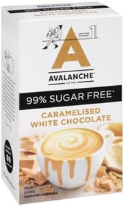 Avalanche 99% Sugar Free Caramelised White Chocolate 10 Coffee Sticks 200 g