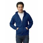 Gildan Unisex Adult Fleece Zip Hoodie Sweatshirt, Style G18600, Multipack, Navy (1-Pack), Medium