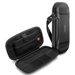 Spigen Life Slim Rugged Armor Pro Hard Shell Portable Cable Organizer Bag Compact Carrying Case Electronic Accessories Power Adapters Travel Small Storage for Cords, Chargers, USB, SD Card - Black