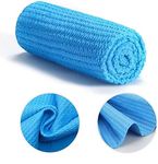 CarOxygen 3D Pro Synthetic, Water Absorbent Drying Towel Scratch Free, Fast Drying, Washable Cloth for Cars, Trucks, Motorcycles 3D Chamois - (Size -66x43, Blue, Pack of 1)