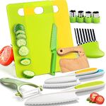 Montessori Kitchen Tools for Toddlers-Kids Cooking Sets Real-Toddler Safe Knives Set (13pcs)