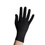 QiEco Soft Organic Bamboo Cotton Gloves, Thin, Thermal, Lightweight, Touchscreen, Liners, Antibacterial, Breathable, Hypoallergenic, Eczema, Anti-Allergy, Cycling, Running, Driving (Black, Small)