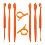 LUTER 8 Pcs Orange Peeler Citrus Remover Plastic Slicer Cutter Easy Fruit Opener Kitchen Gadget for Orange, Avacados