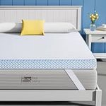 BedStory Firm Mattress Topper, 3 Inch Twin XL Mattress Topper with Gel Memory Foam and High Density Foam Base Long Twin Size Bed Topper for Bunk Bed Kid Room CertiPUR-US