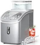 FREE VILLAGE Countertop Ice Maker, Ice Cube Maker Machine with 0.53 Gal Water Tank Capacity, 33Lbs/24H, 16Pcs/5Mins, 24H Timer, Self-Cleaning, Portable Ice Maker Countertop for Home Kitchen Office