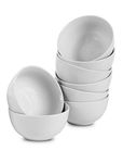 Klikel 8 Pack 18oz White Round Soup Bowls - 5.5-inch (18oz) Classic Solid Coupe Style Porcelain Dinnerware - Large Bowl For Noodle Pasta Cereal Salad