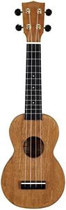 Mahalo Slimline Series Soprano Ukulele With Carrying Bag, Transparent Brown