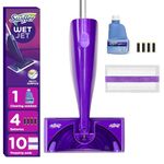 Swiffer WetJet Spray Mop Kit : Includes 1 Floor Mop, 1 Bottle of Floor Cleaner Solution, 6 Heavy Duty Swiffer WetJet Refill Pads, 4 Mop Pad Refills, 4 Batteries