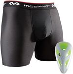 McDavid 9255 Performance Boxers with Flex Cup, Large, Black