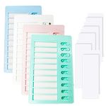 4pcs Blank Chore Chart Kids Chore Chart with 10 Detachable Cardstock, Plastic Checklist Board, to Do List and Chore Chart for Home Routine Planning (White, Pink, Blue, Green)